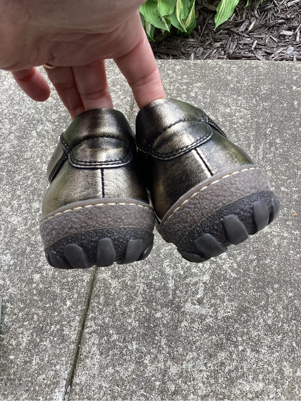 V‎ Italia Genuine Leather Bronze Metallic Comfort Walking Shoes EU 39 US 8.5